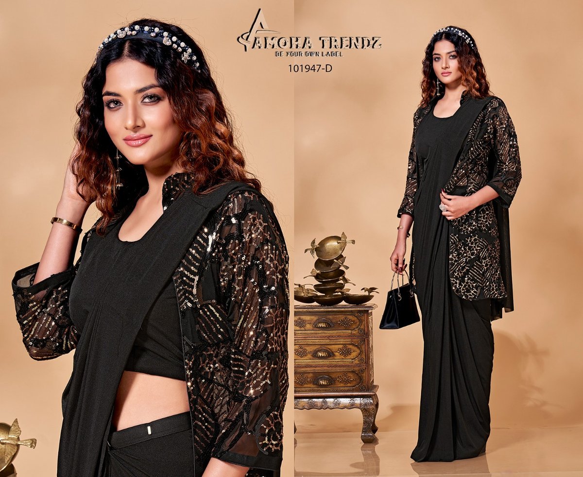 Aamoha Trendz Ready To Wear Designer Saree 101947 Colors 4