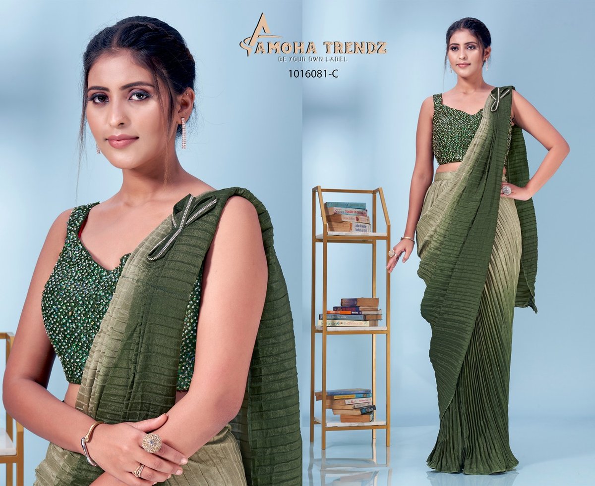 Aamoha Trendz Ready To Wear Designer Saree 1016081 Colors 1