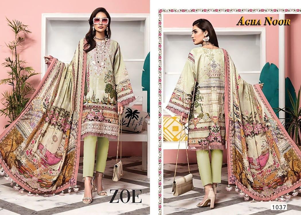 Agha Noor Luxury Lawn Collection Vol-3 1031-1040 Series 7