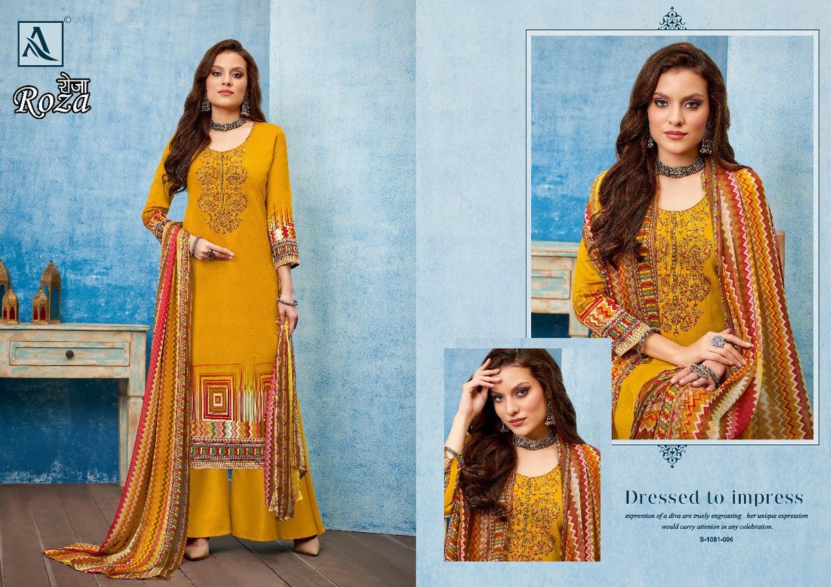 Alok Suit Roza 1081-001 to 1081-008 Series 6