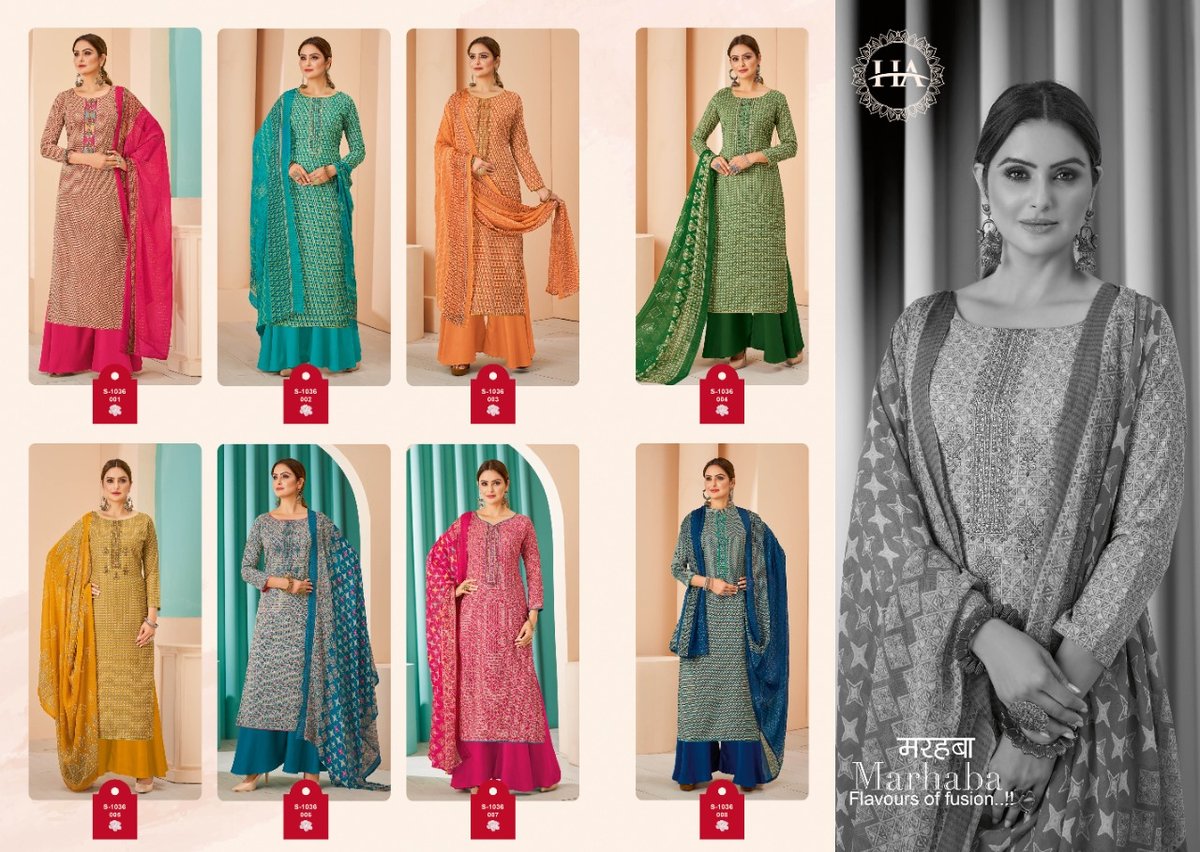Harshit Fashion Marhaba 1036-001 to 1036-008 Series 9