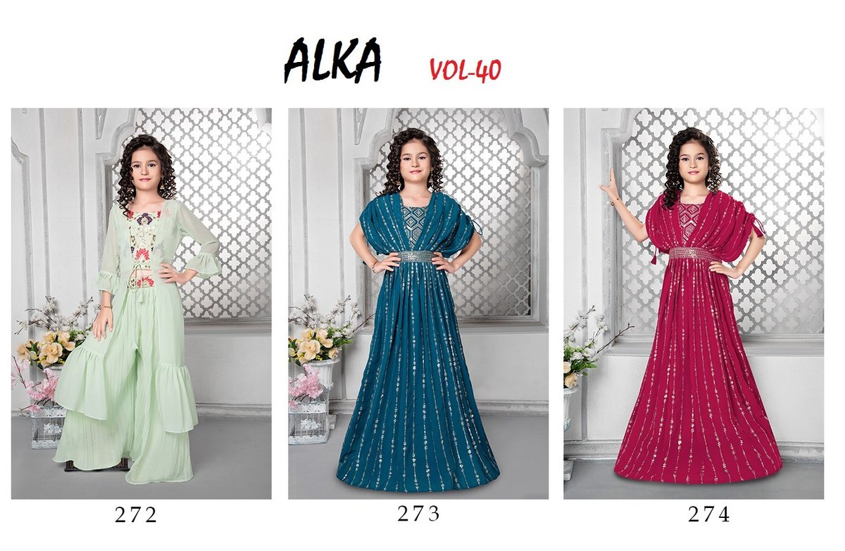 Alka Kidswear Gown 272-274 Series 4