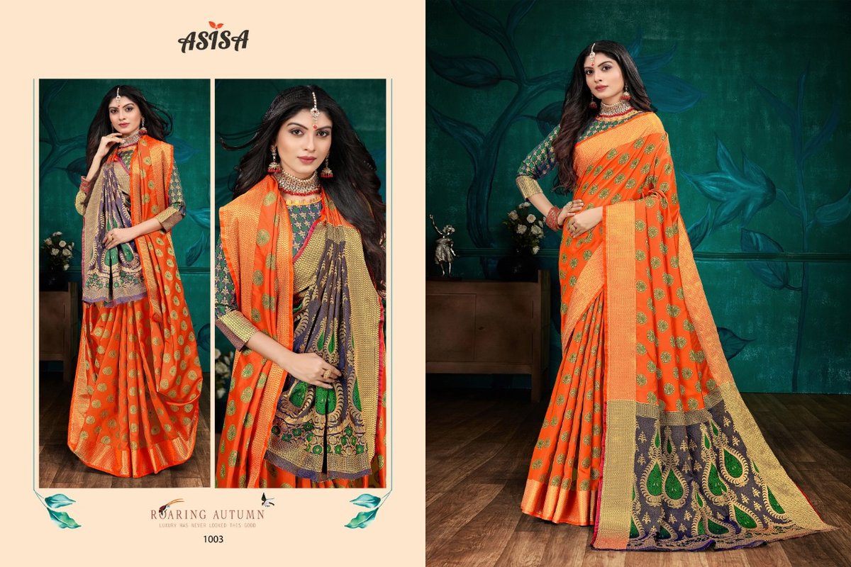 Asisa Saree Campa Silk 1001-1004 Series 3