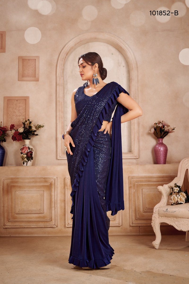 Aamoha Trendz Ready To Wear Designer Saree 101852 Colors 2
