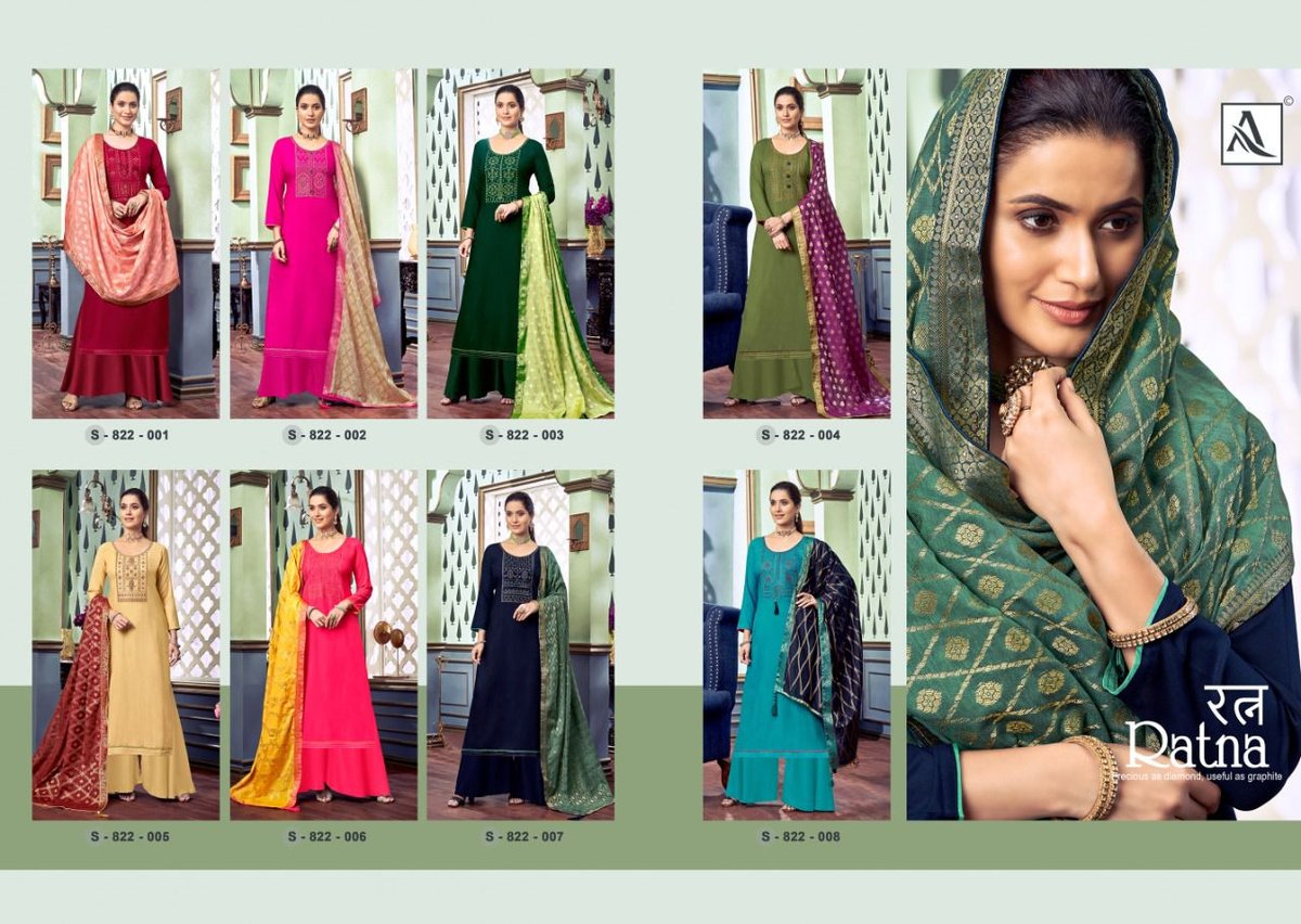 Alok Suits Ratna 822-001 To 822-008 Series 9
