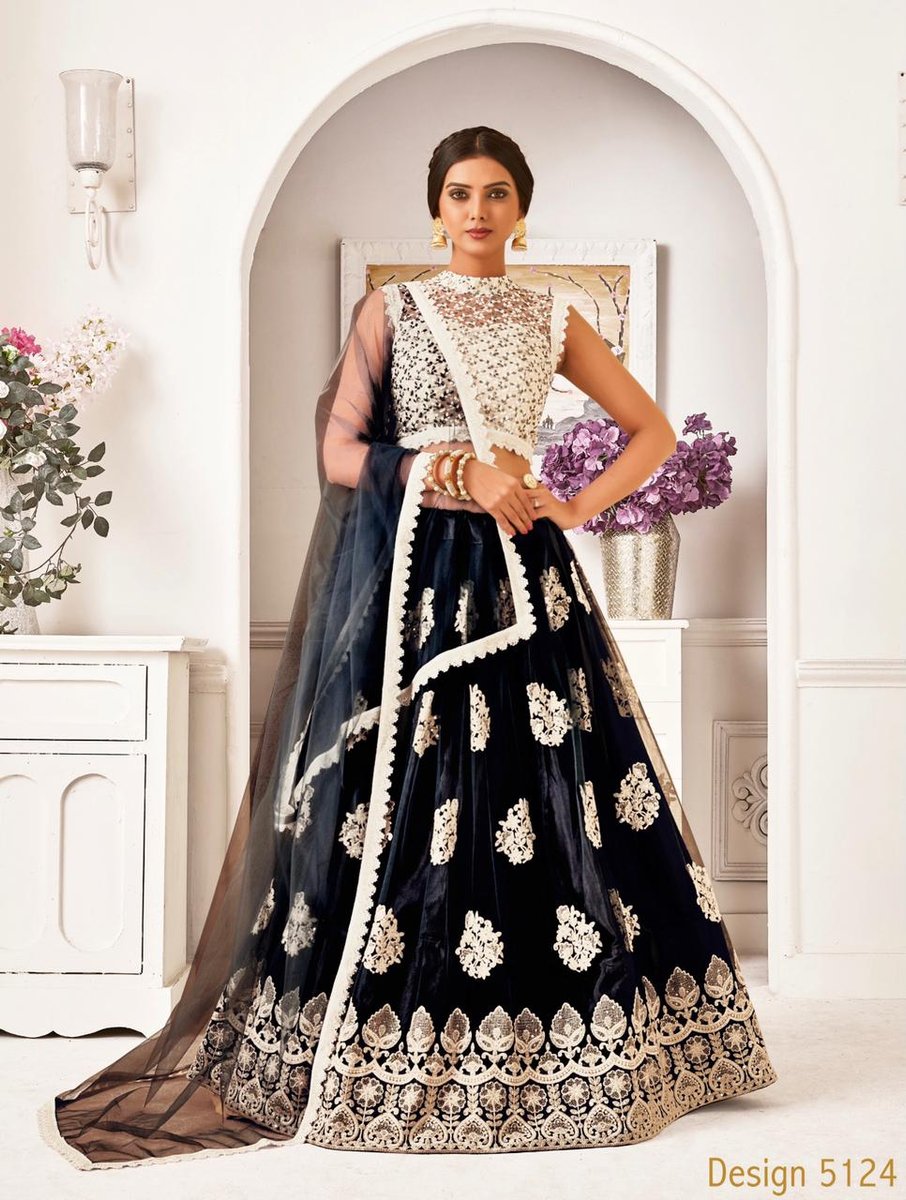Bollywood Designer Mono Net Lehenga 5124 Colors 3