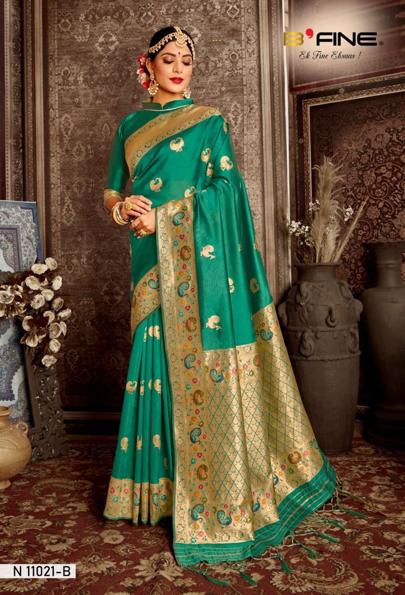 B Fine Saree Meenakari 11019-11024 Series 7