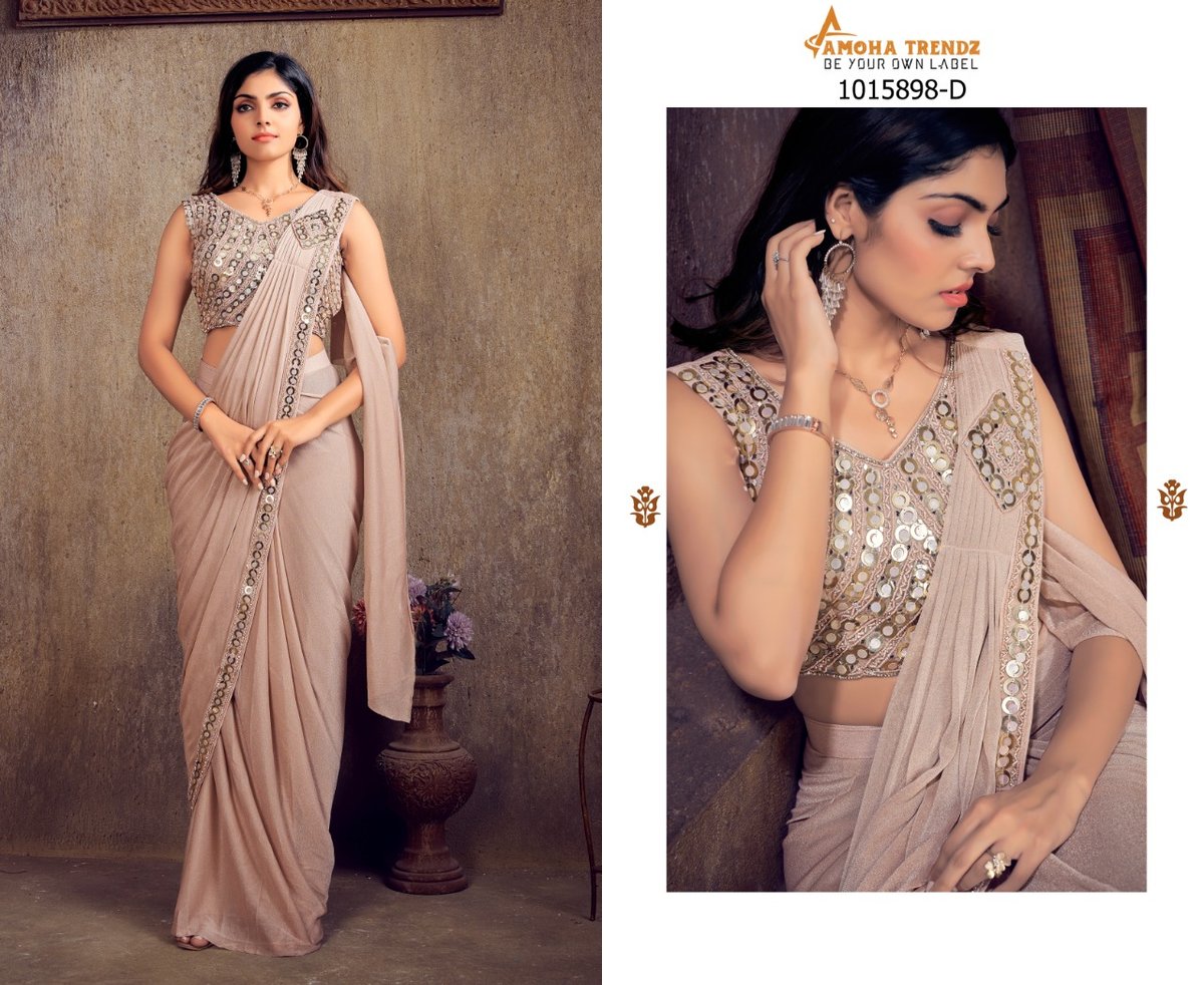 Aamoha Trendz Ready To Wear Designer Saree 1015898 Colors 2