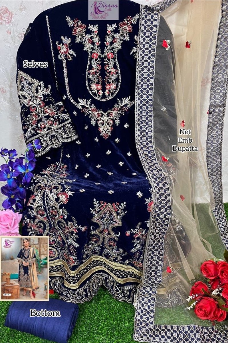 Dinsaa Suit Anaya Vol-1 Velvet Collection DS-144 to DS-146 Series 6