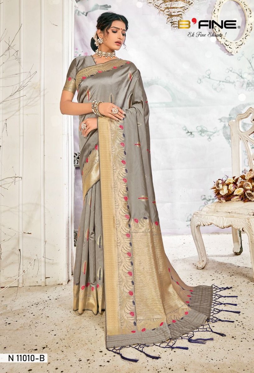 B Fine Saree Shaan-E-Kashi  11007-11012 Series 9