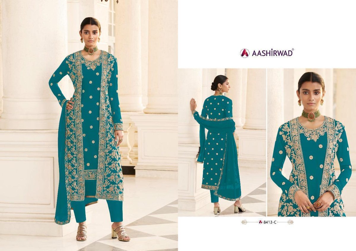 Aashirwad Creation Jacket 8413 Colors 4