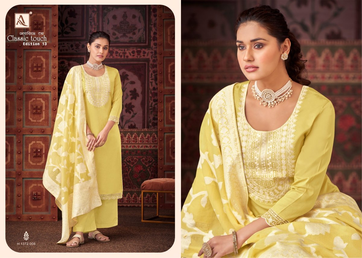 Alok Suit Classic Touch Edition Vol-13 1372-001 to 1372-006 Series 6