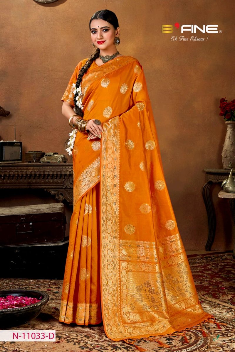 B Fine Saree Aakriti 11033 Colors 4