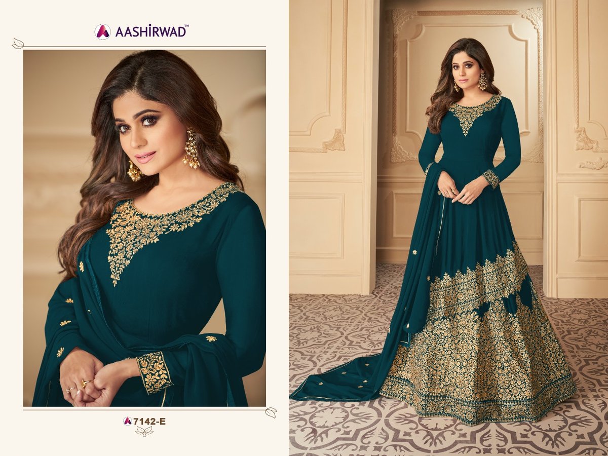 Aashirwad Creation Gulkand Tahira 7142 Mester Colors 5