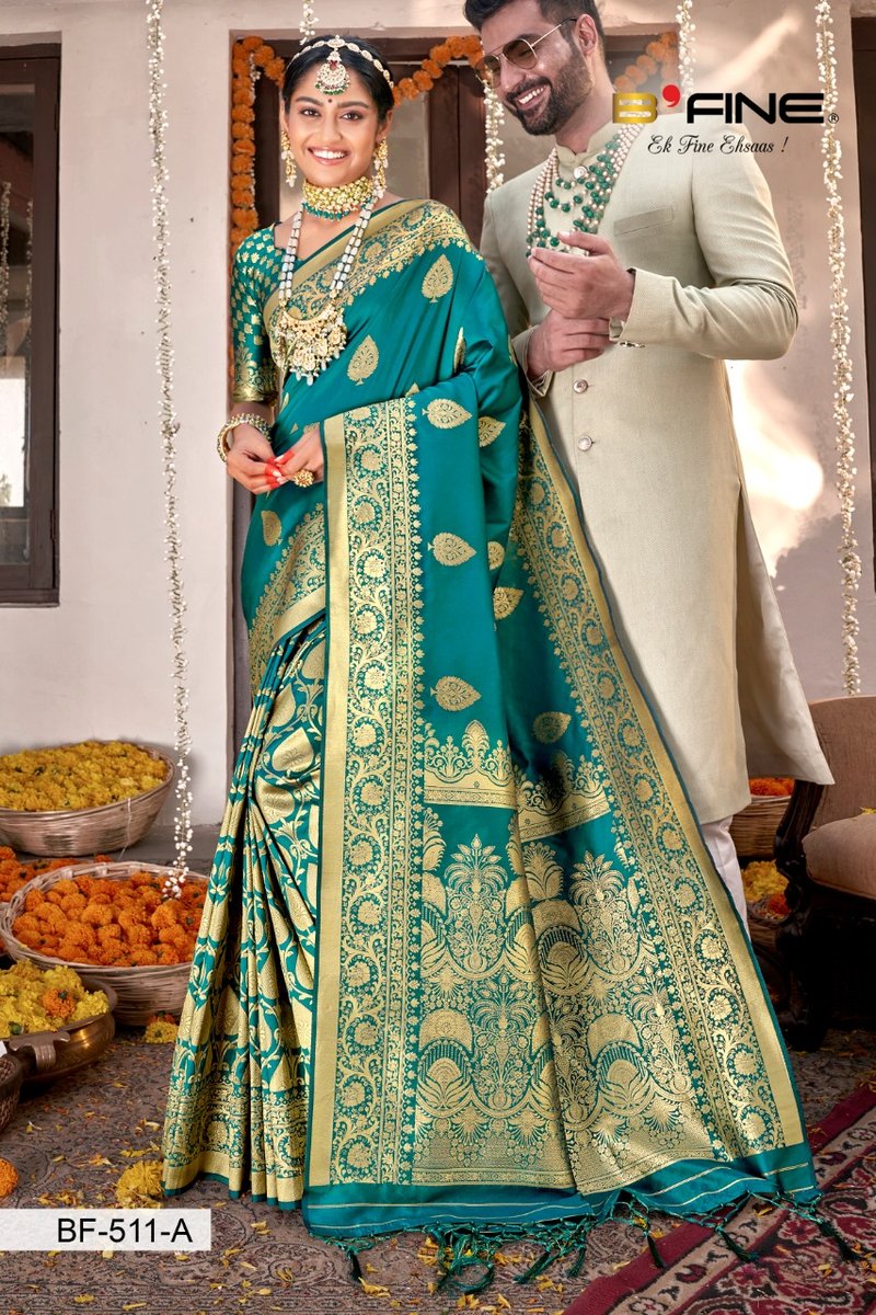 B Fine Saree Parampara BF-509 to BF-511 Colors 9