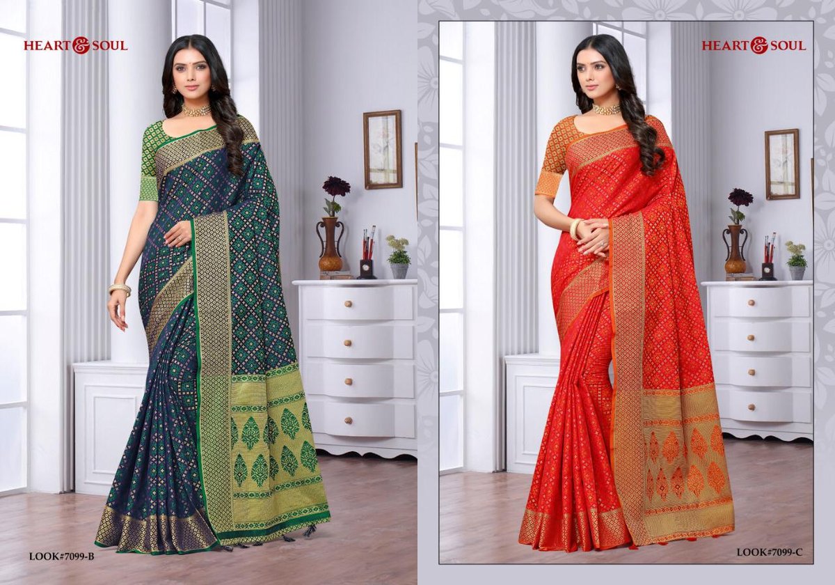 Heart & Soul Bandhani Weaves 7097-7099 Series 6