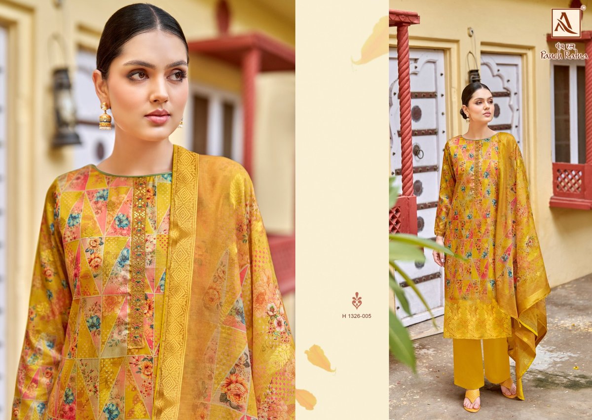 Alok Suit Panch Ratna 1326-001 to 1326-006 Series 5