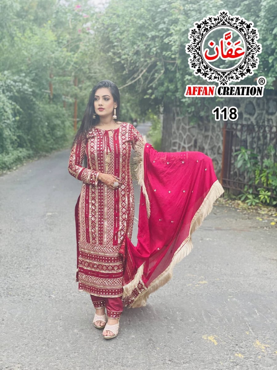 Affan Creation 118 Designer Suit 1