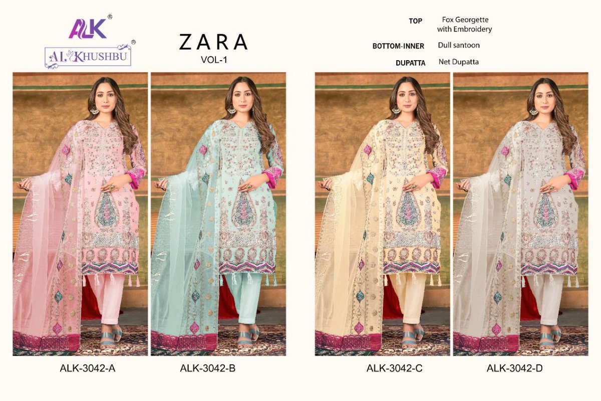 AL Khushbu Zara Vol-1 3042 Colors 5