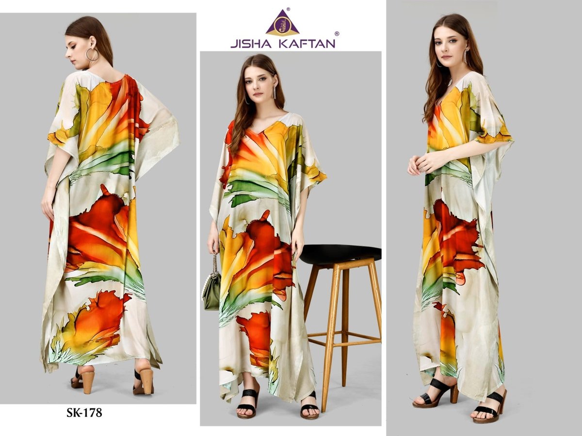JISHA KAFTAN SILK KAFTAN VOL-10 SK-173 TO SK-180 6