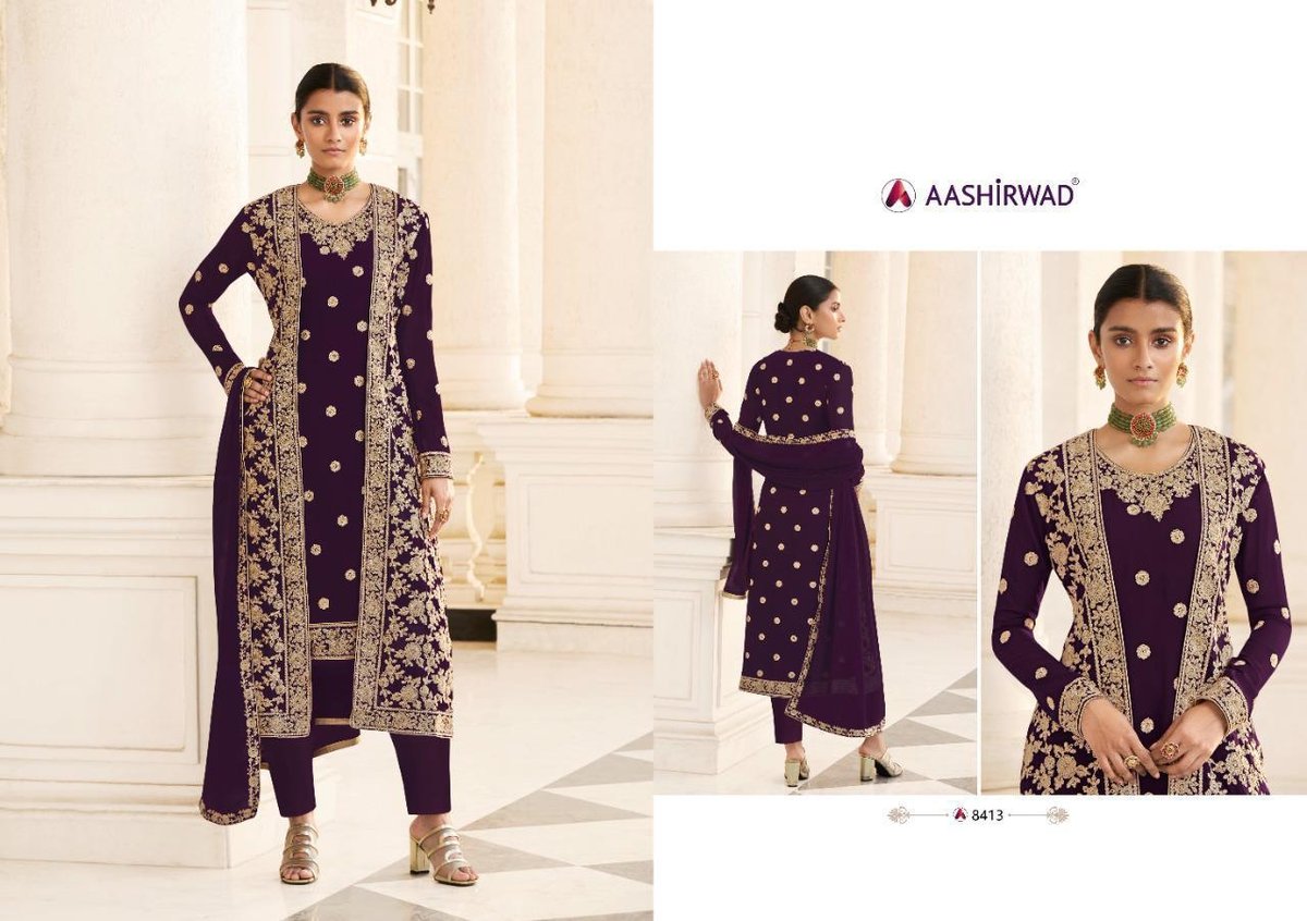Aashirwad Creation Jacket 8413 Colors 1