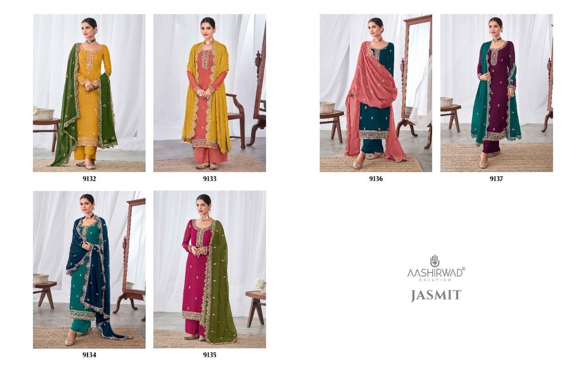 Aashirwad Creation Jasmit 9132-9137 Series 7