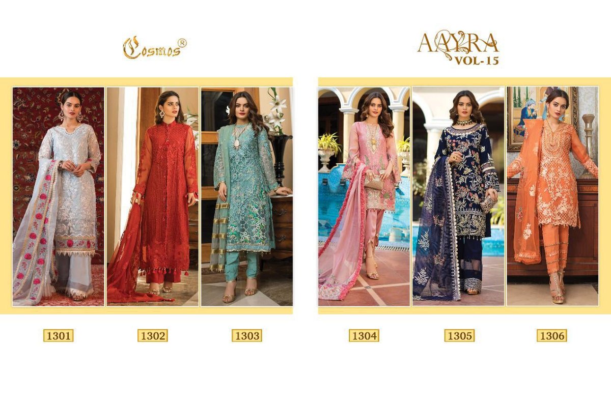 Cosmos Fashion Aayra Vol-15 1301-1306 Series 7