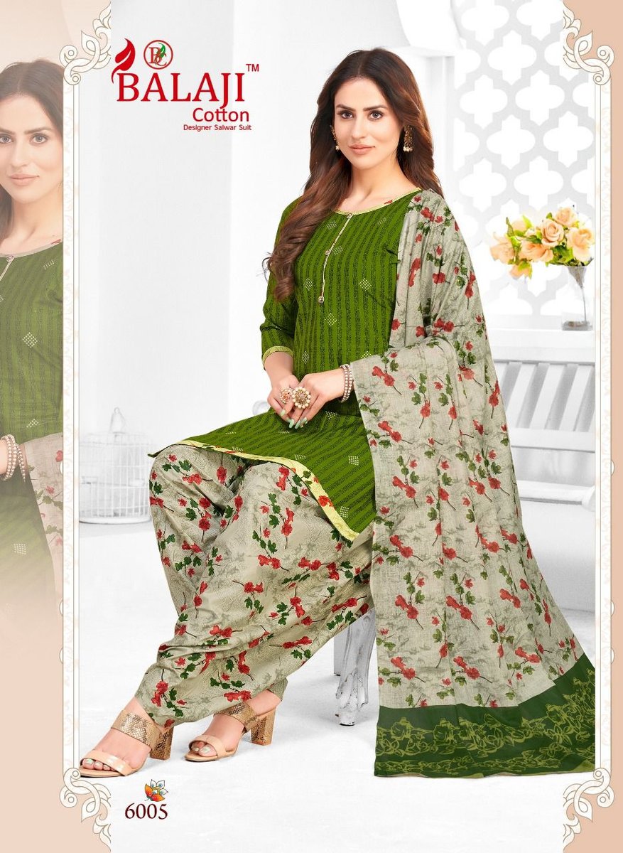 Balaji Cotton Rajwadi Patiyala Vol-6 6001-6020 Series 5