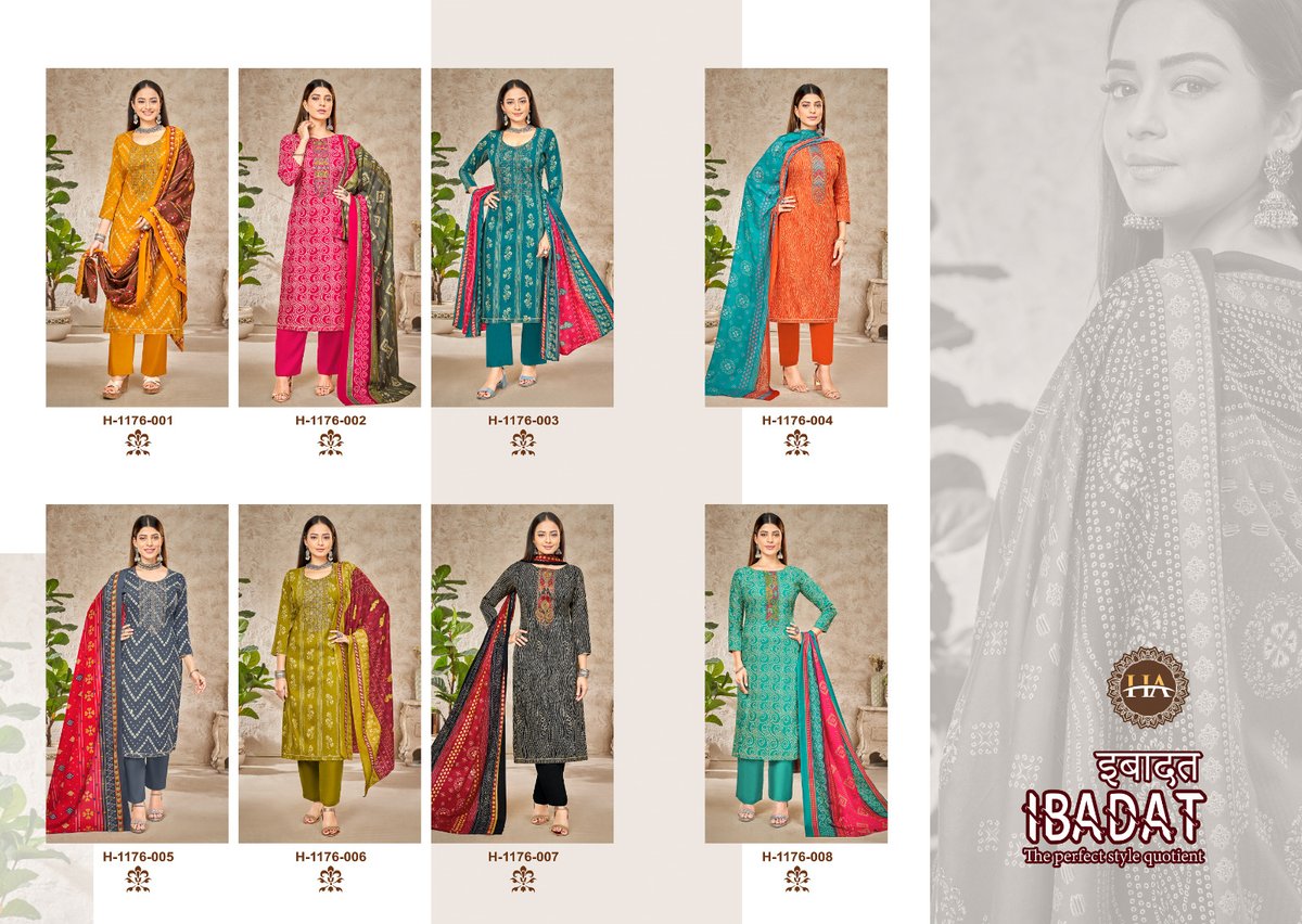 Harshit Fashion Ibadat 1176-001 to 1176-008 Series 9
