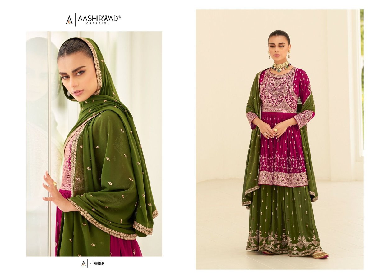 Aashirwad Creation Gulkand Somya 9659-9663 Series 1
