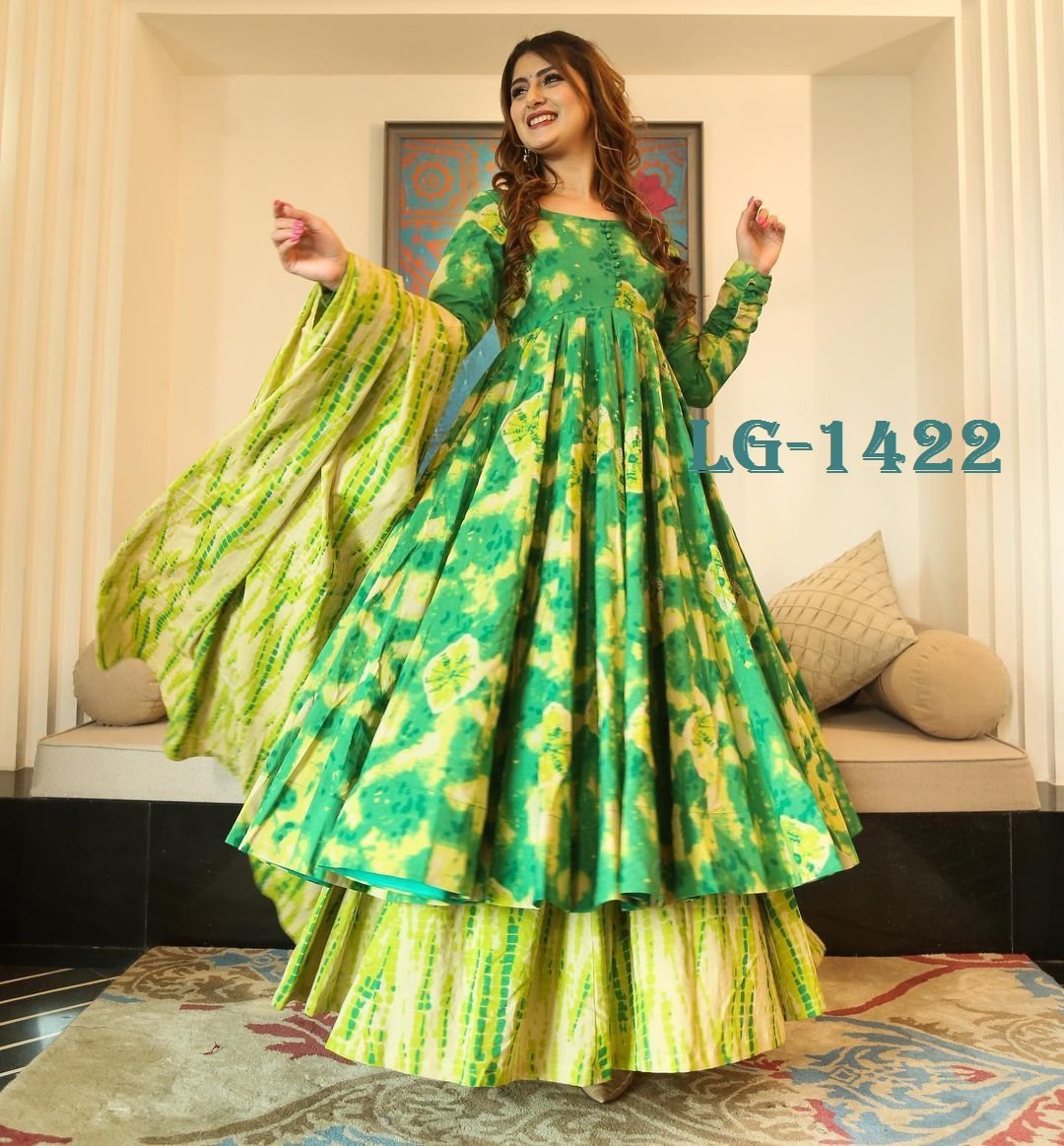 Bollywood Designer Crape Printed Gown LG-1422 Design 1