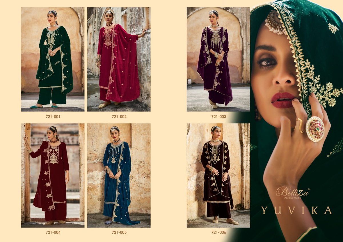 Belliza Designer Yuvika 721-001 To 721-006 Series 7