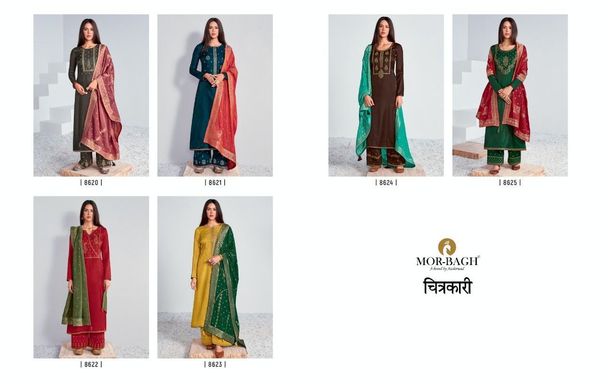 Aashirwad Creation Mor Bagh Chitarkari 8620-8625 Series 7