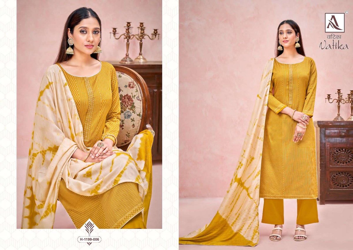 Alok Suit Vatika 1199-001 to 1199-008 Series 6