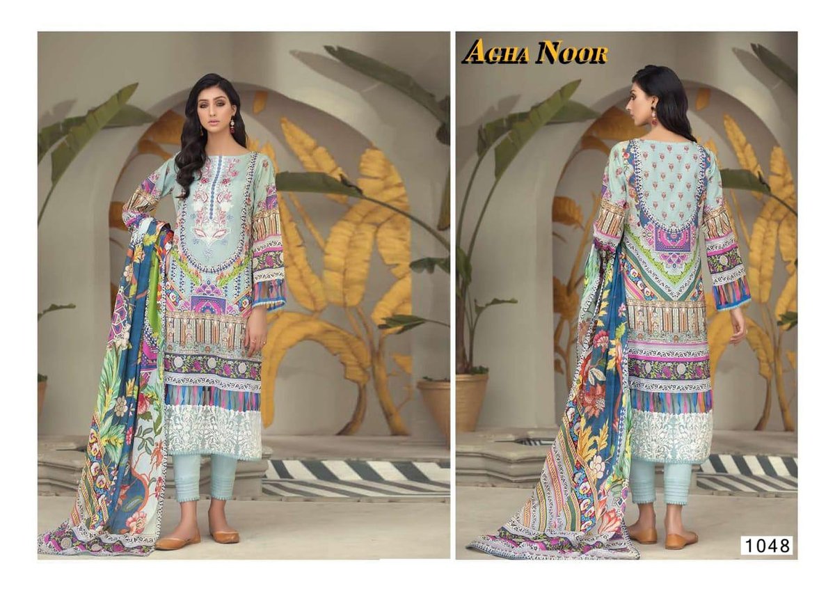 Agha Noor Vol-4 Luxury Lawn Collection 1041-1050 Series 8