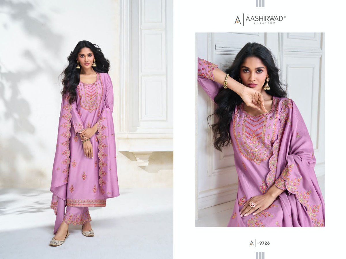 Aashirwad Creation Gulkand Olive 9723-9727 Series 4