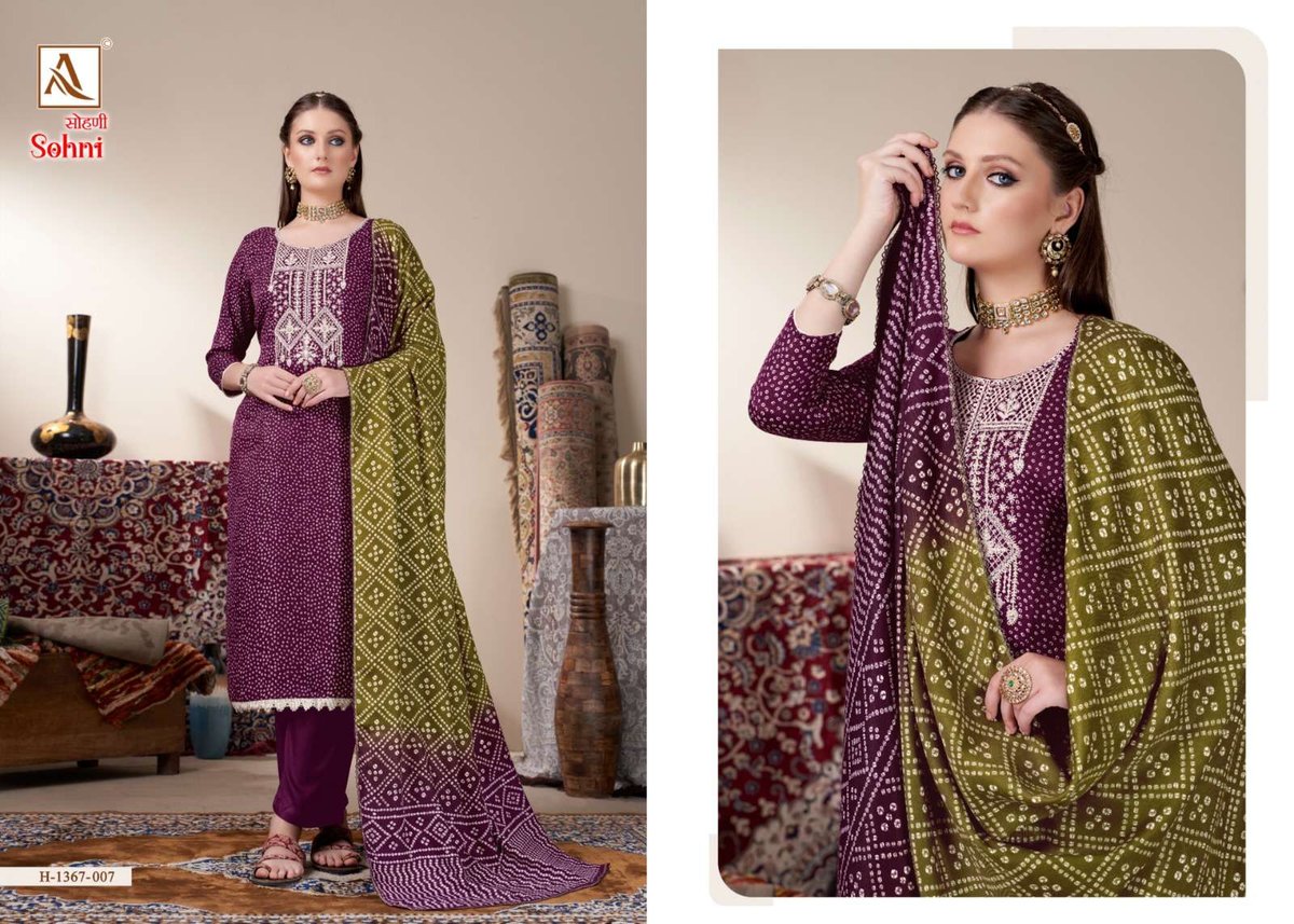 Alok Suit Sohni 1367-001 to 1367-008 Series 7