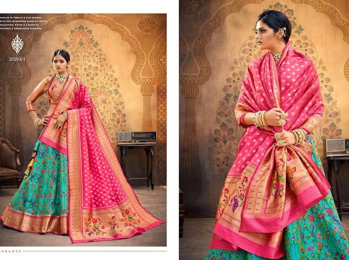 3M Riwaz Paithani Lehenga 20202-20205 Series 7