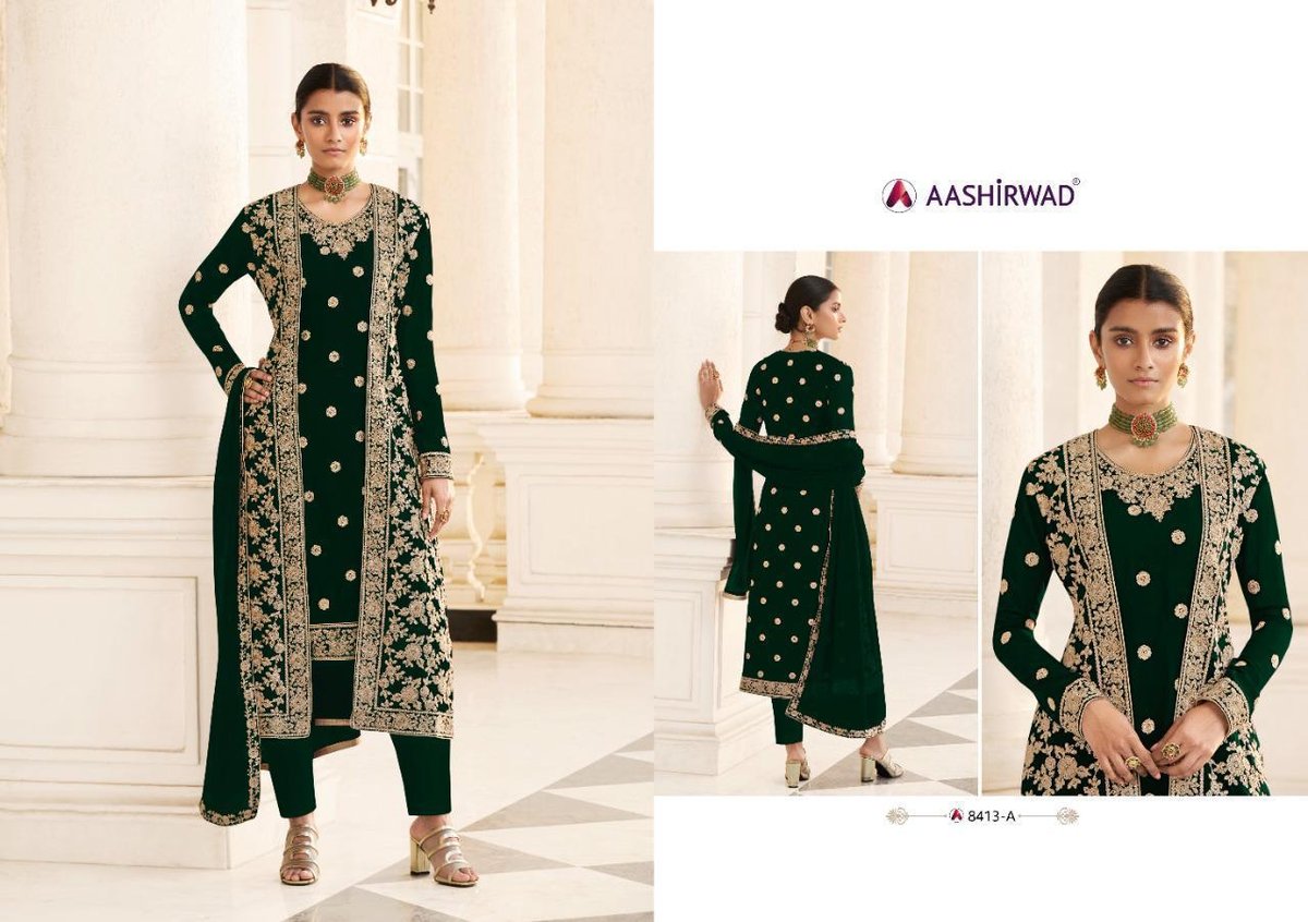 Aashirwad Creation Jacket 8413 Colors 2