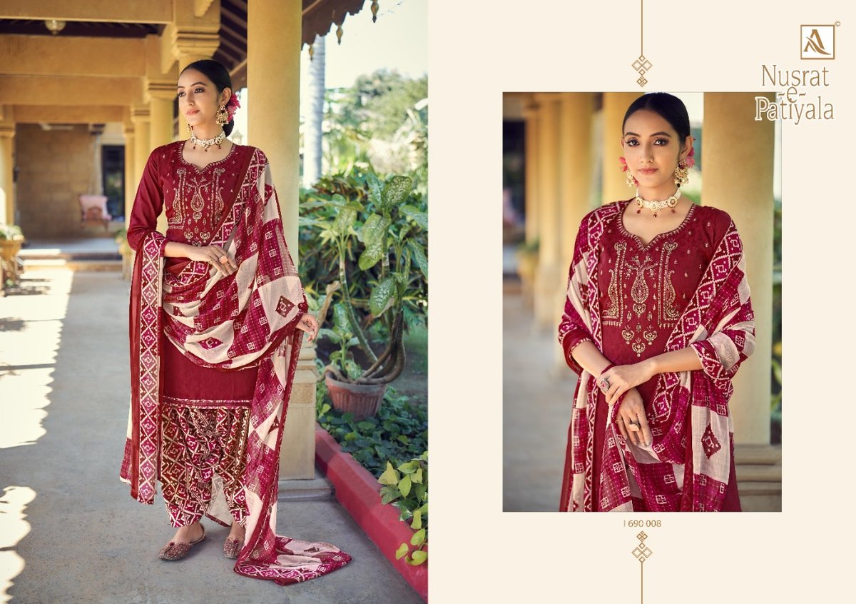 Alok Suit Nusrat-E-Patiyala 690-001-690-010 Series 8
