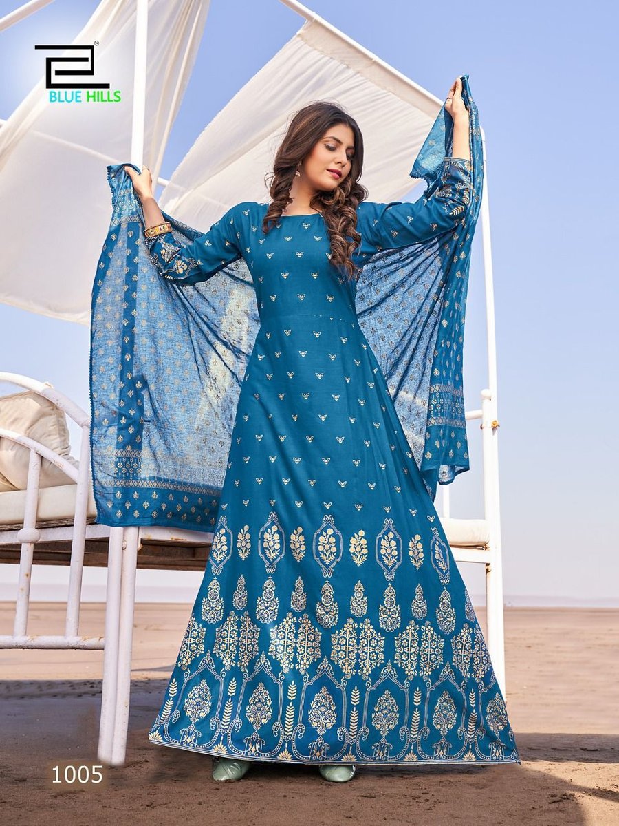 Blue Hill Dupatta Town 1001-1008 Series 5
