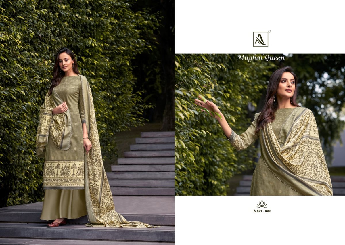 Alok Suits Mughal Queen 821-001 to 821-010 Series 9