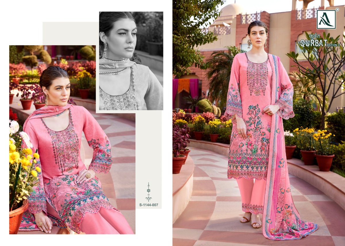 Alok Suit Qurbat Vol-6 1144-001 to 1144-008 Series 7