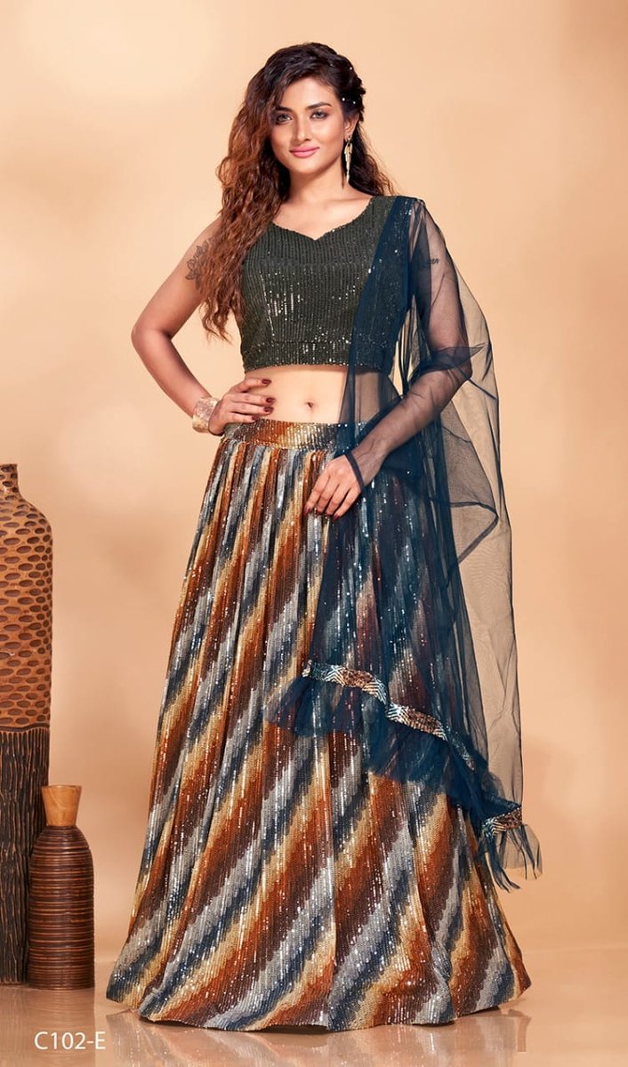 Aamoha Trendz Ready Made Designer Crop Top C-102 Colors 7