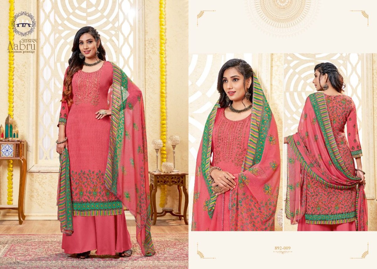 Harshit Fashion Aabru 892-001 to 892-010 Series 9