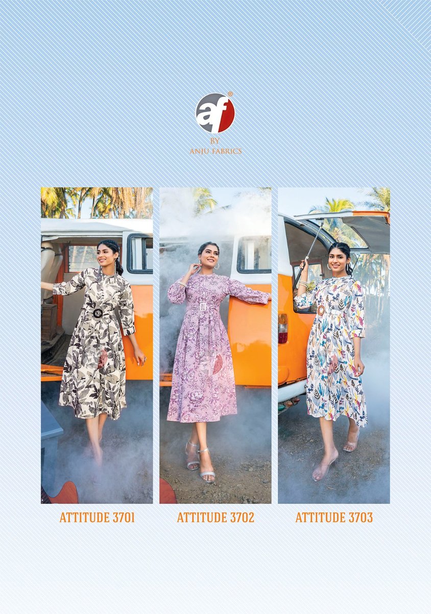 ANJU FABRIC ATTITUDE VOL-2 3701 TO 3703 4