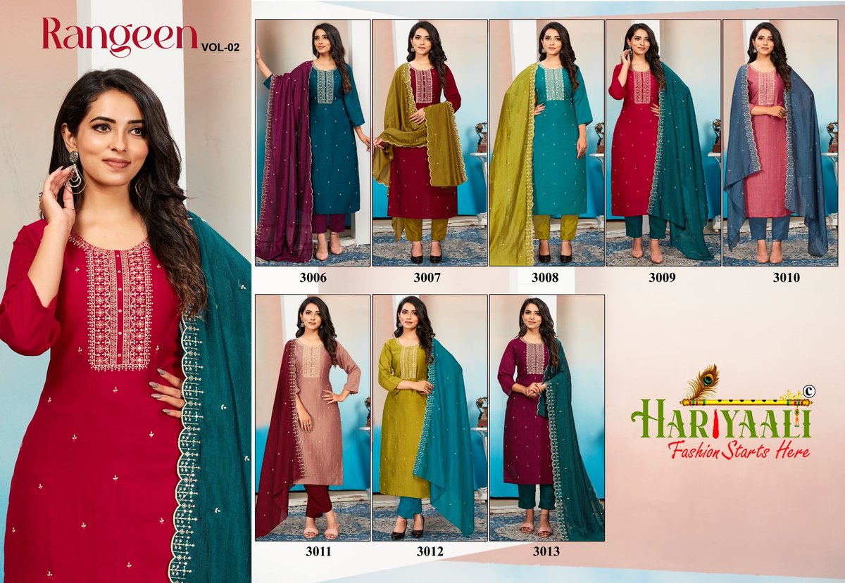 HARIYAALI RANGEEN VOL-2 3006 TO 3013 9