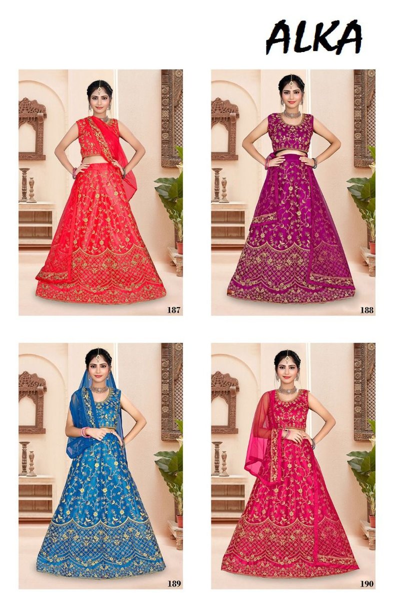 Alka Kidswear Lehenga Vol-20 187-190 Series 9