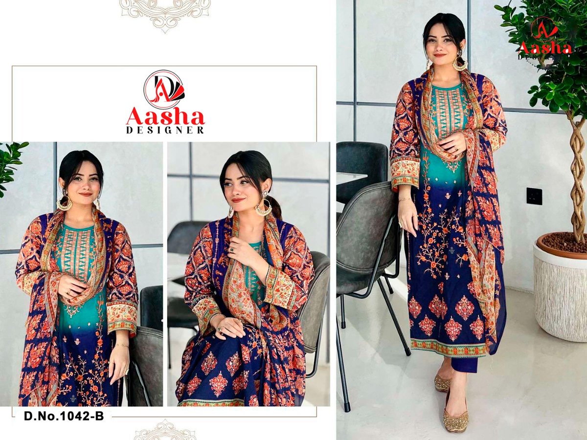 AASHA DESIGNER HARSHA VOL-4 1042-A TO 1042-B 2