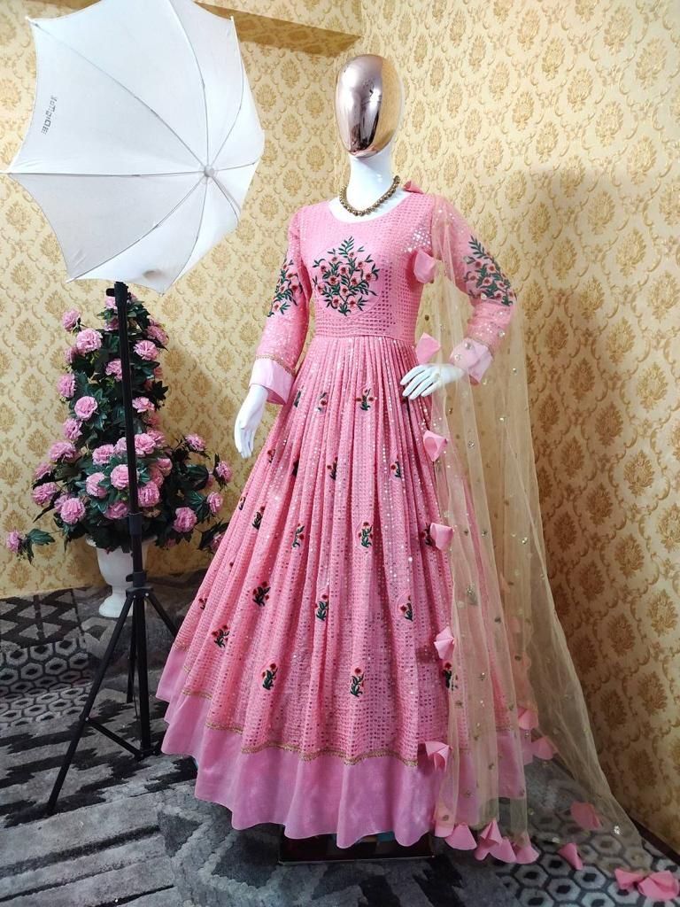 Bollywood Designer Party Wear Gown Colors 1